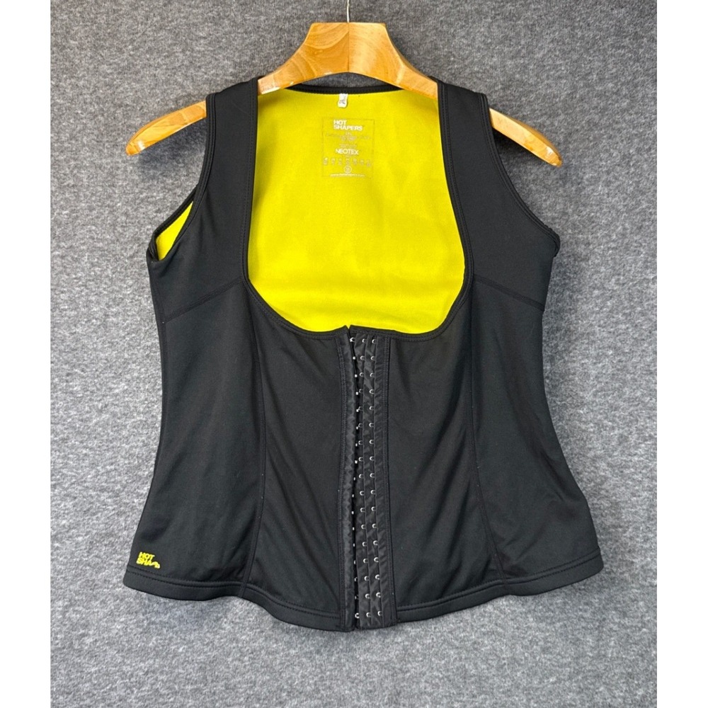 Hot Shapers Neotex Waist Trainer Vest Women‎ 2XL Black Hook Eye Slimming Thermal